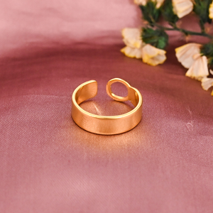 Anillo Ajustable de Latón con Letra O Chapado en Oro, Elegante y Moderno, para Mujer, Regalo de Boda o Compromiso, Lote al por Mayor de 25 Pares - Product Image 3