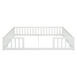 Letto a castello bianco per bambini senza porta e ringhiera di protezione - Product Image 1