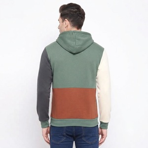 Sweat à capuche moderne pour homme, patchwork color block, en molleton de coton premium, avec poche kangourou, cordon de serrage, coupe décontractée, style décontracté - Product Image 6