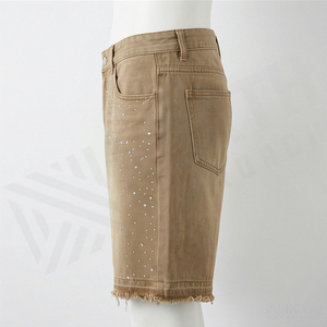 Custom Premium Quality <b>Denim</b> Short For Men Custom <b>Denim</b> Shorts With High Quality Breathable <b>Material</b> Comfortable Regular Fit - Product Image 3