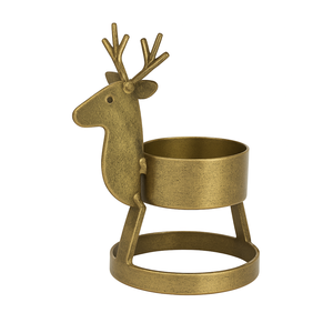 Portavelas de Metal de Moda con Diseño de Reno, Decoración Navideña para el Hogar, Portavelas para Velas de Té - Product Image 3