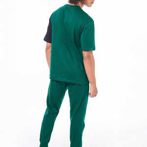 Ensemble de vêtements de sport pour hommes avec impression de logo personnalisé, ensemble décontracté en deux pièces, t-shirt et short de couleur unie, taille XL pour l'été, tenues de sport - Product Image 5