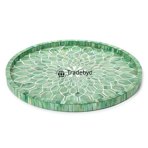 Plateau moderne fait main en os incrusté - Qualité supérieure, design mobile, élégant accent décoratif pour le service et les cadeaux - Tradebyd - Product Image 1