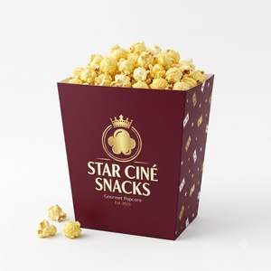 Cajas de Palomitas Desechables, Ecológicas, Aptas para Microondas, Biodegradables y Reciclables, para Empacar Bocadillos en Fiestas y Festivales - Product Image 5