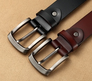 Cinturón de Cuero Genuino para Hombre, Color Marrón, de Piel de Vaca, de Alta Calidad, Personalizado, al por Mayor - Product Image 3