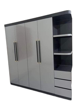 Armoire à tiroirs en plastique Verrouillage Chambre à coucher Suspendus Vêtements simples Armoires en plastique avec poignées d'étagère de porte pour bébé dames