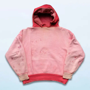 <b>Top</b> quality Mens Vintage Washed Hoodies French Terry 100% Cotton Heavyweight Mens <b>Distressed</b> Hoodies Manufacturer - Product Image 4