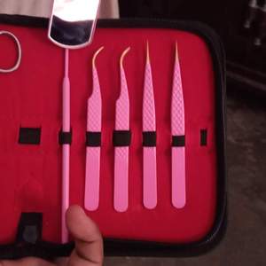 Pince à épiler antistatique en acier inoxydable pour extensions de cils, outil de lifting des cils à volume pointu, poignée miroir, ensemble d'outils de beauté - Product Image 5