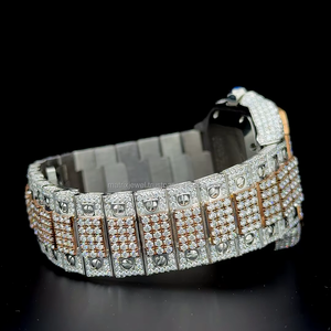 นาฬิกาข้อมือโรมันไดอัลโรสโกลด์สองสี ประดับเพชรโมอิสซาไนต์ ระบบอัตโนมัติ คุณภาพพรีเมียม หรูหรา โดดเด่นไม่เหมือนใคร - Product Image 2