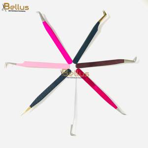 แหนบต่อขนตา Bellus International 45 90 ปลายตรง สแตนเลสสตีล จับถนัดมือ ทนทาน สีทูโทน 4 ชิ้น (ขายส่ง) - Product Image 2