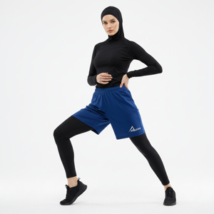 Shorts Deportivos 2 en 1 para Mujeres Musulmanas, Tallas Grandes, Ligeros, Cintura Elástica, Transpirables, de Secado Rápido, para Ejercicio, Running, Yoga - Product Image 1