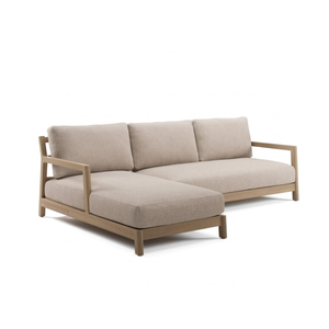 Muebles de jardín de madera de teca para patio, hechos en Indonesia, sofá en forma de L aqm22100 - Product Image 1