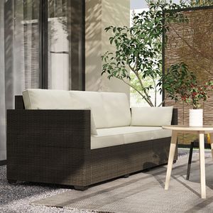 Patio Couch PE Wicker Outdoor <b>Sofa</b> 3 Seater Deep Seating Rattan Furniture with <b>Waterproof</b> Removable Cushions for Balcony Patio - Product Image 2
