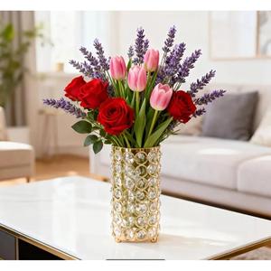 Modern Golden Lantern Glass Vase With Metal <b>Wire</b> Frame Tabletop Decor Metal Vases Set Handicrafts <b>Flower</b> Vase Table Decoration - Product Image 6