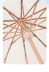 Parapluie manuel pliant en trois sections à 12 baleines, mini parapluie capsule tendance dégradé, ensemble cadeau de luxe, vente fournisseur, livraison gratuite - Product Image 6