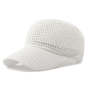 Gorra de béisbol unisex de malla de 6 paneles, color sólido, transpirable, ajustada, para adultos, uso casual, primavera, verano, sombrero para exteriores, gorras de malla al por mayor - Product Image 5