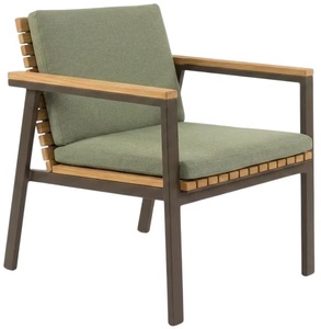 Modern High Back Wedding Commercial Use Hotel <b>Arm</b> <b>Chair</b> Green Cushion Contemporary Design Durable Wood Frame Slat Back Tapered - Product Image 2
