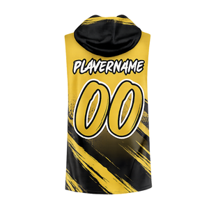 Camiseta de Fútbol 7v7 Personalizada para Niños, Sin Mangas, con Capucha, Sublimada, con Estampado, Uniforme de Equipo Personalizado, Nombre y Número del Jugador Impresos - Product Image 2