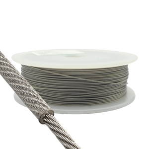 Câble en acier inoxydable non allié de qualité marine SUS304 AISI, fabriqué en Corée, avec revêtement PVC/Nylon/PU, pour la coupe de barres d'acier – DG WIRE ROPE - Product Image 1