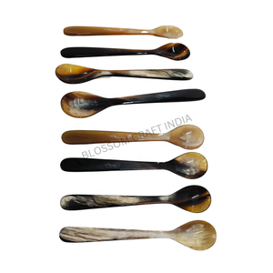 ชุดช้อนเขาควายขัดเงาพรีเมียม และช้อนอเนกประสงค์สำหรับชา กาแฟ และอาหาร - เป็นมิตรกับสิ่งแวดล้อม - Product Image 1