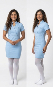 Jupes de travail pour infirmières, ensembles de jupes professionnelles pour médecins et infirmières d'hôpital, jupes à col montant, personnalisation du haut et de la jupe - Product Image 3