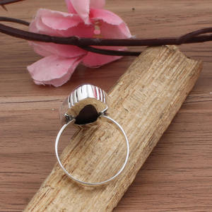 Bague en argent sterling 925 avec charoïte naturelle violette pour femme, bijou de mariage classique avec pierre précieuse - Product Image 2