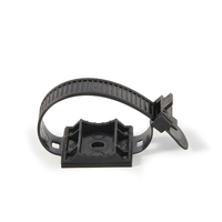 Attaches-câbles Essentra réglables, fixation par vis, noires, nylon 6/6 UL94 HB, sangle de fixation universelle UMS