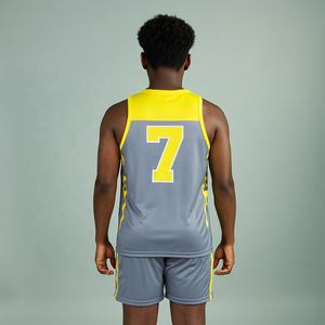Maillot de basket personnalisé, créez votre propre tenue de basket, sublimation, taille adulte, respirant, antibactérien, unisexe - Product Image 2