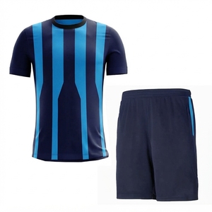 Ensemble de maillots de football TOFEN SPORTS personnalisés avec impression par transfert thermique, col rond unisexe, rayures rouges et noires, manches courtes, évacuation de l'humidité - Product Image 4