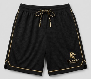 Shorts de sport blancs avec bordure vert citron vif et logo Huracan avec cordon de serrage, pour une collection de vêtements de sport dynamique et élégante. - Product Image 2