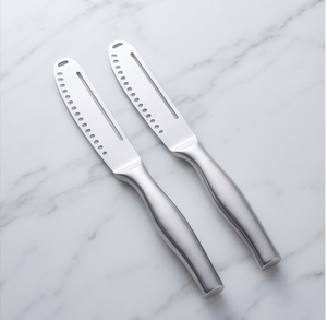 Ensemble élégant de couteaux à fromage et spatules à finition miroir argentée, en acier inoxydable, outils et accessoires de cuisine - Product Image 3
