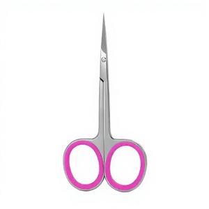 Venta al por mayor OEM logotipo personalizado profesional manicura cutícula tijeras con mango de silicona Rosa Suave bucles - Product Image 1