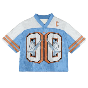 Camiseta de Fútbol Unisex Marrón de Malla con el Número 33 y Estrellas Rosas, Cuello en V, Manga Corta, Transpirable, para Todas las Temporadas - Product Image 2