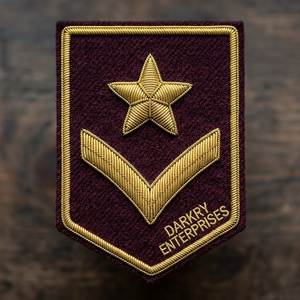 Parche Bordado a Mano con Hilo de Oro, Diseño de Estrella Cruzada, para Chaqueta, Club o Asociación, Servicio Personalizado - Product Image 2