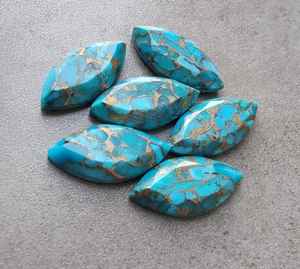 Turquesa Azul, Corte Marquesa Facetado, Gema Calibrada, Piedra Suelta para Joyería, Anillo, Colgante, Manualidades - Product Image 5