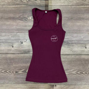 Camiseta sin mangas de algodón acanalado rojo básico para mujer, con LOGO personalizado, ideal para verano, venta al por mayor - Product Image 2