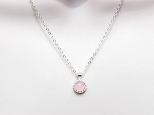 Sterling Silver Rose Quartz Necklace Minimalist Jewelry Gift For Him Handmade Pendant Wholesale Supplier - Product Image 4