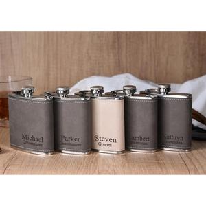 Petaca de Metal Grabada Personalizada KSN, el Mejor Regalo para Padrinos de Boda, Modelo KSN-070525-3 para Fiestas de Boda - Product Image 1