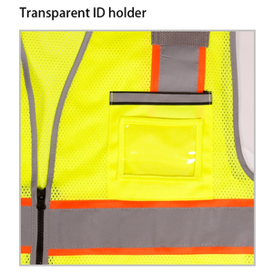 Gilet de sécurité réfléchissant haute visibilité OEM, vêtements de travail industriels avec logo personnalisé pour les travailleurs du bâtiment - Product Image 5