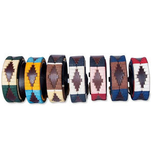 Cinturón de cuero ecuestre de nuevo estilo, hecho a medida, para hombre, con hebilla de pin, bordado de primera calidad, cinturón deportivo en venta. - Product Image 4