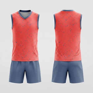 Conjunto Deportivo de Voleibol sin Mangas para la Industria Atlética - Camiseta Deportiva de Cuello en V de Secado Rápido y Pantalones Cortos a Juego - Product Image 1