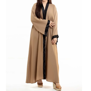 Factory Wholesale Traditional Muslim Clothing Arab Middle East Simple Fashion Women Robe Abaya Borka <b>Eid</b> Festival <b>Gift</b> Abayas - Product Image 6