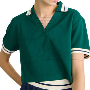 Chemises polo de jogging pour femmes, t-shirts polo de haute qualité, respirants, pour usage extérieur, couleur personnalisée - Product Image 1