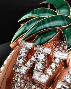 จี้รูปต้นปาล์มประดับเพชรโมอิสซาไนต์ VVS ชุบโรเดียม เงินแท้ S925 สำหรับฮิปฮอป พร้อมใบรับรอง - Product Image 3