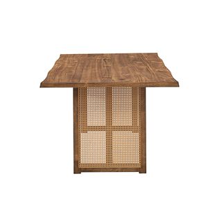 Tavolo da Pranzo Rettangolare Oversize in Legno Stile Mid-Century Moderno da 86,61 Pollici, Tavolo da Cucina per 6 Persone - Product Image 2