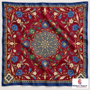 Premium Custom Printed Silk Feel Square Headscarf Soft Lightweight OEM ODM Manufacturer Upolu Custom Fabric Products - Product Image 5