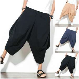 Pantalones Casuales de Alta Calidad, Ligeros, Lavado Medio Claro, Antiarrugas, Poliéster/Algodón, Cierre con Cordón, Diseño Invernal, Pantalones para Hombre - Product Image 4