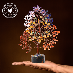 Árbol de la Vida de Cristal de los Siete Chakras, Tallado en Alambre Dorado, Árbol de Piedras Preciosas de Ágata de Alta Calidad, Piedras Curativas Naturales para Decoración del Hogar - Product Image 2