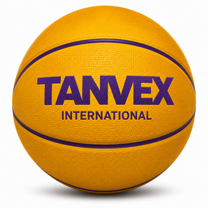 Ballon de basketball TANVEX International, taille personnalisée, revêtement PVC, chambre à air en caoutchouc naturel, durable, écologique, 600-650g, modèle TI-BB-0005 - Product Image 5