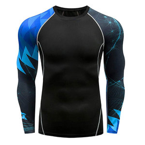 เสื้อรัดกล้ามเนื้อ Rashguard รุ่นยอดนิยม OEM ODM สำหรับผู้ชาย พิมพ์ลายแบบ Sublimation ผ้า Spandex สำหรับ Bjj ยิม และ MMA - Product Image 2